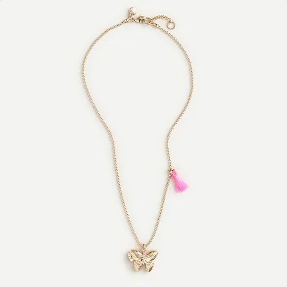 J crew girls butterfly locket necklace